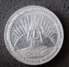 1904 St. Louis World’s Fair token Celebrating Louisiana Purchase