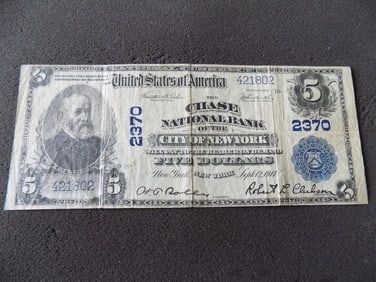 Series of 1917 $5.00 The Chase National Bank City of New York Note