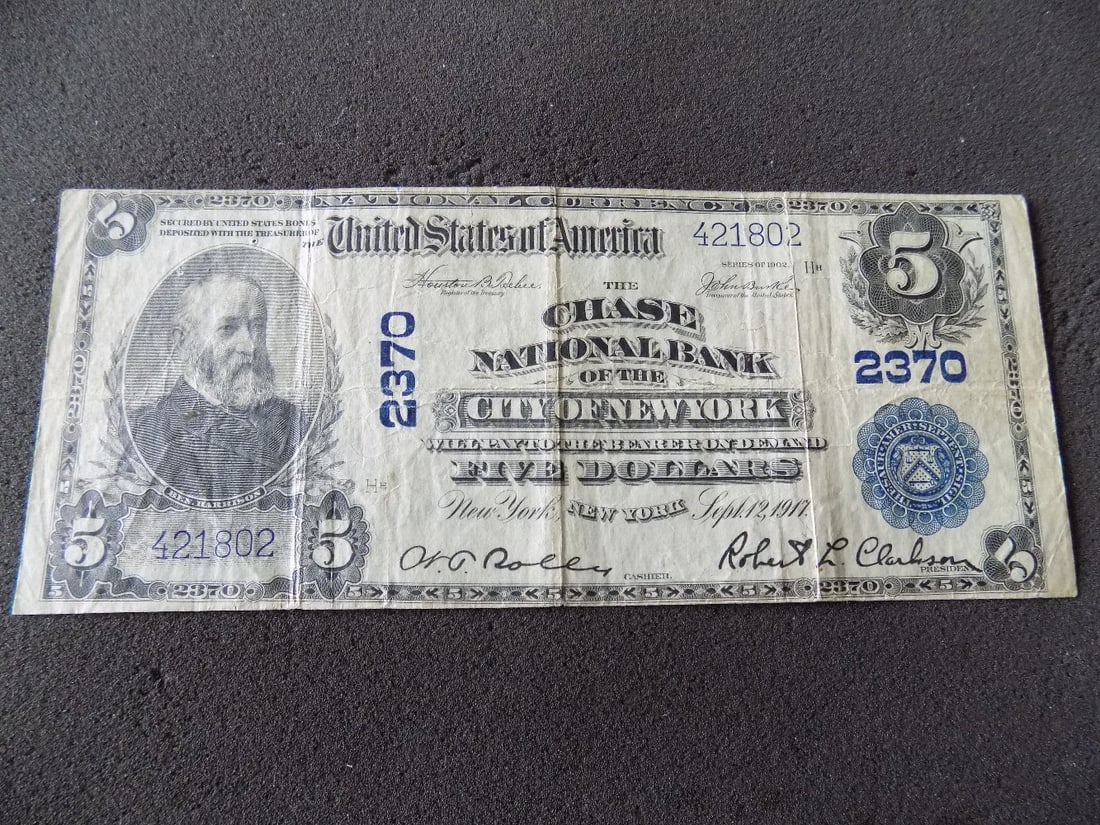 Series of 1917 $5.00 The Chase National Bank City of New York Note: Series of 1917 $5.00 The Chase National Bank City of New York Note. Please see photos.