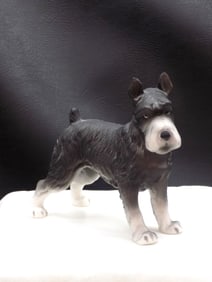 Vintage porcelain Schnauzer dog figure