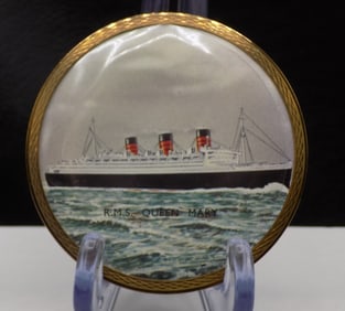 Queen Mary compact purchased on the Queen Mary with original box