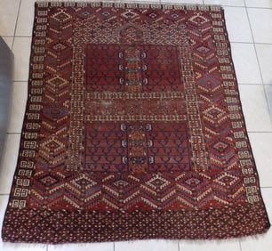 Antique Turkoman Oriental rug.