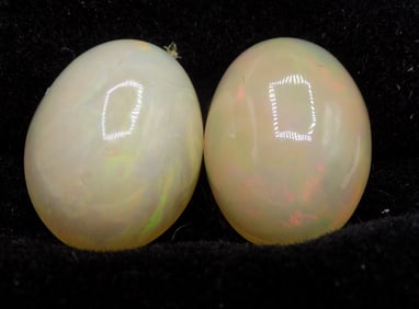 Two Australian fire opals.