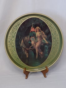 Beautiful Clysmic advertising metal serving tray