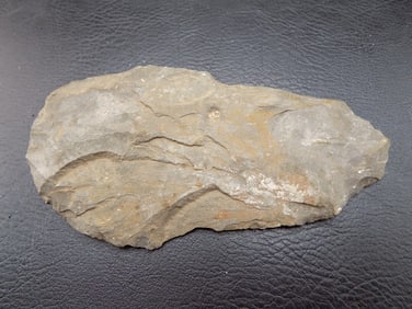 Antique Native American Indian stone oval knife or hide scraper