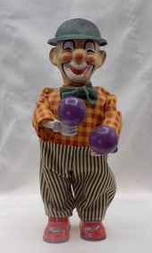 Vintage Russ Berrie key wind toy clown