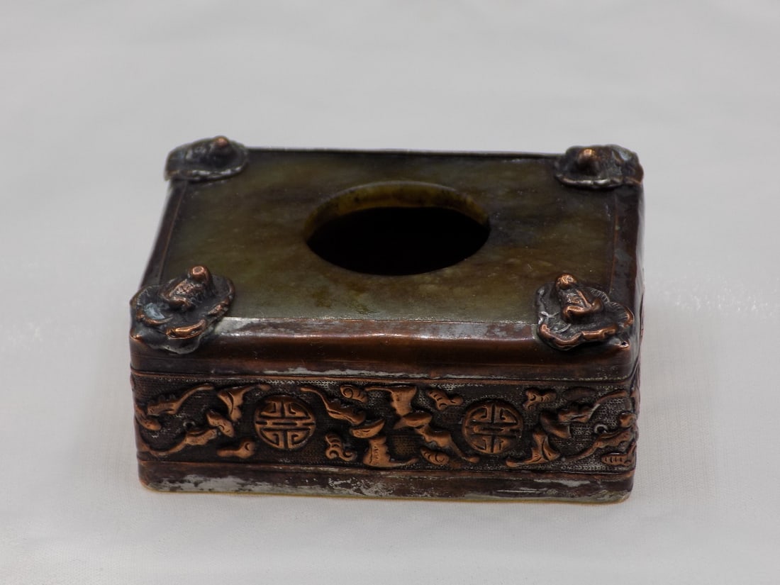 Meiji period Japanese silver and copper paint box (1 of 7)