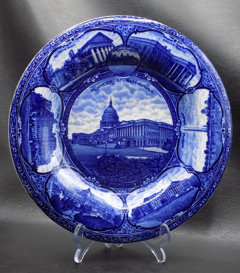 Vintage Staffordshire historical souvenir plate of Washington DC. plate (1 of 10)