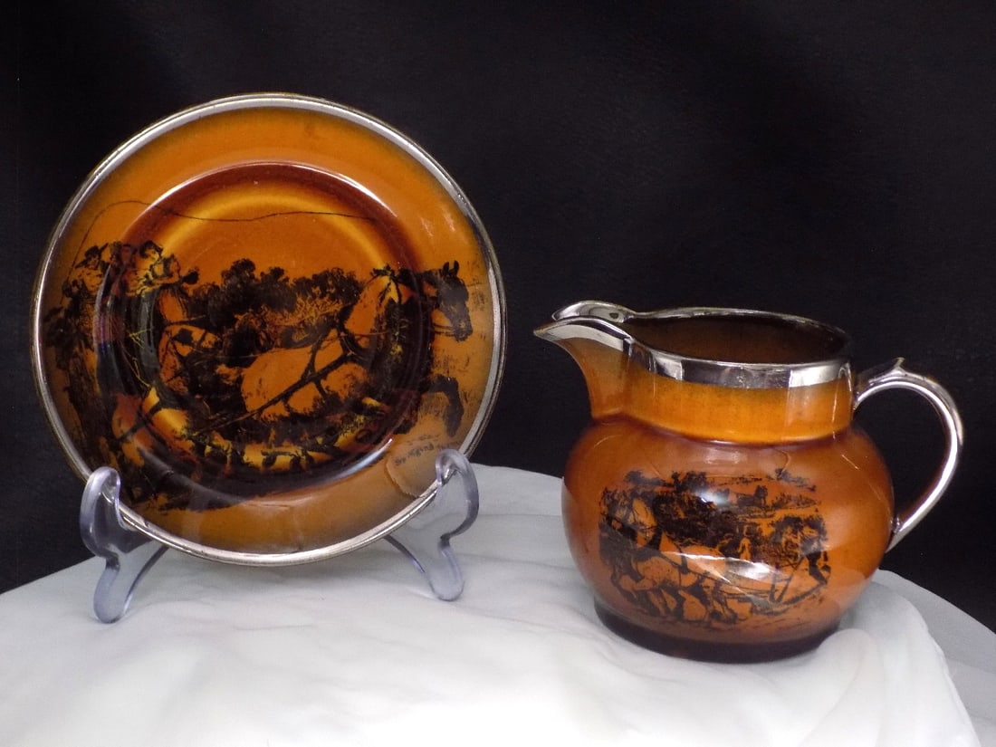 Vintage Ridgeway 1890 – 1920 pitcher and underplate (1 of 8)