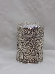 Fabulous Gorham sterling silver repousse inkwell