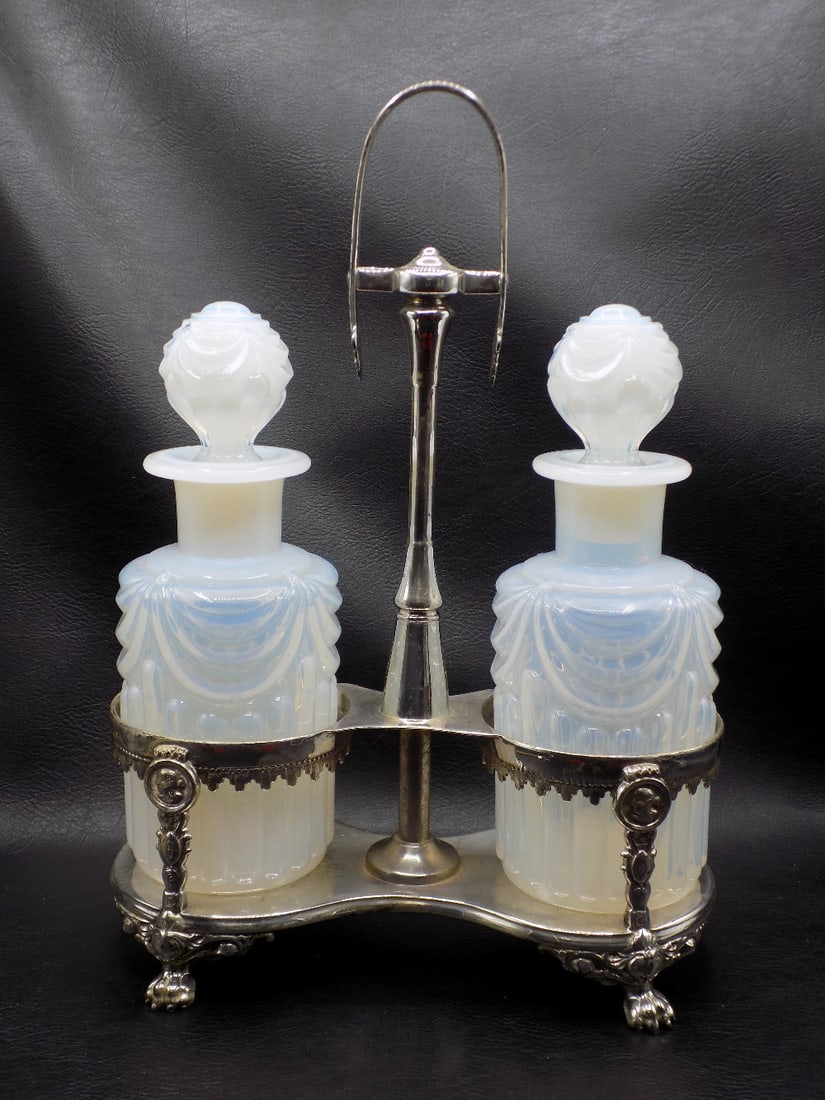 Elegant antique French art glass cologne set (1 of 16)