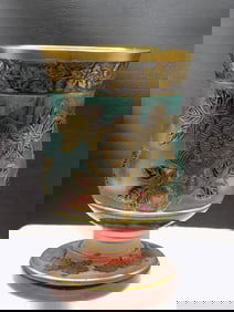 Exceptional antique Baccarat cameo art glass vase