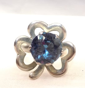 Beautiful 3 ct aquamarine Mexico sterling silver ring