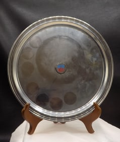 Rare signed Tiffany sterling silver NFL football tray.