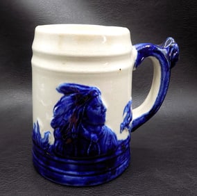 Antique Sleepy Eye Native American Indian mug