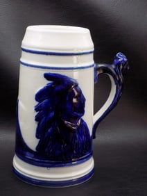 Antique Sleepy Eye Native American Indian mug or stein.