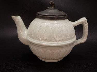 Rare mid 1800s Copeland salt glazed stone ware miniature teapot