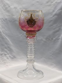 Beautiful vintage Moser art glass wine glasses