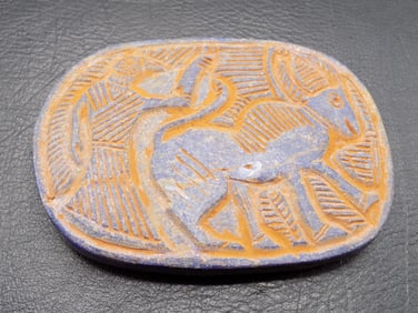 Ancient middle east lapis lazuli tablet.