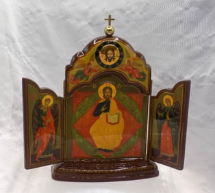 Very nice Russian icon triptych.