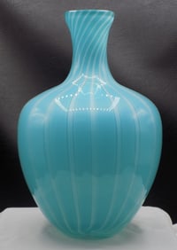 Midcentury modern art glass hand made vase