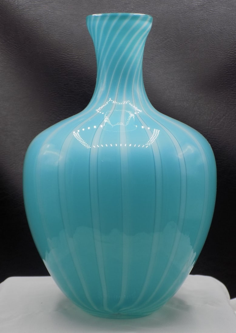 Midcentury modern art glass hand made vase (1 of 6)