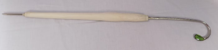 Fancy antique umbrella with fancy silver jeweled handle