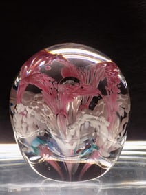 Beautiful vintage art glass paperweight.