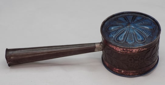 Unusual 1800’s metal baby rattle