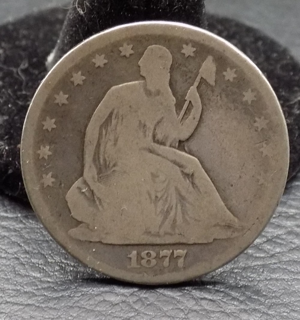 1877 Liberty Seated American half dollar (1 of 4)