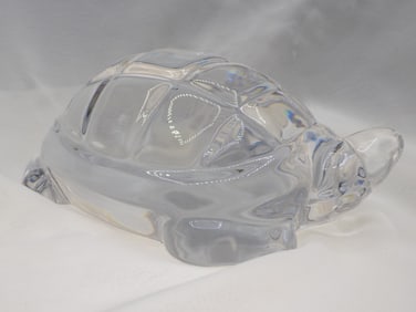 Vintage signed Baccarat glass turtle
