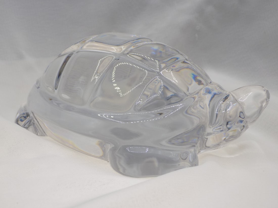 Vintage signed Baccarat glass turtle (1 of 5)