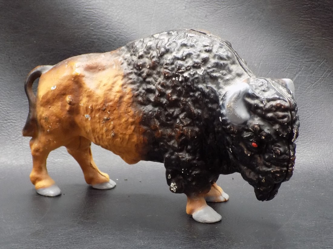Antique cast iron buffalo bank (1 of 6)
