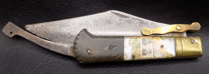 Rare vintage Joseph Rodgers Sheffield No. 6 Bowie folding knife