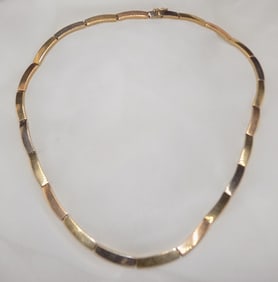14k yellow gold necklace.h