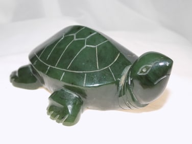 Vintage carved jade turtle.