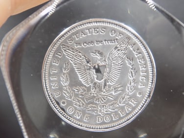 Vintage Morgan Silver Dollar cast Paperweight