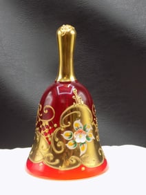 Beautiful  Murano ruby red art glass bell