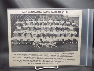 1967 Minnesota Twins Baseball Club autographed photo
