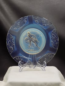 Vintage Sabino France art glass plate 1819 Grand Prix