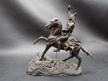 Signed Remington bronze from Frederic Remington Museum The Scalp