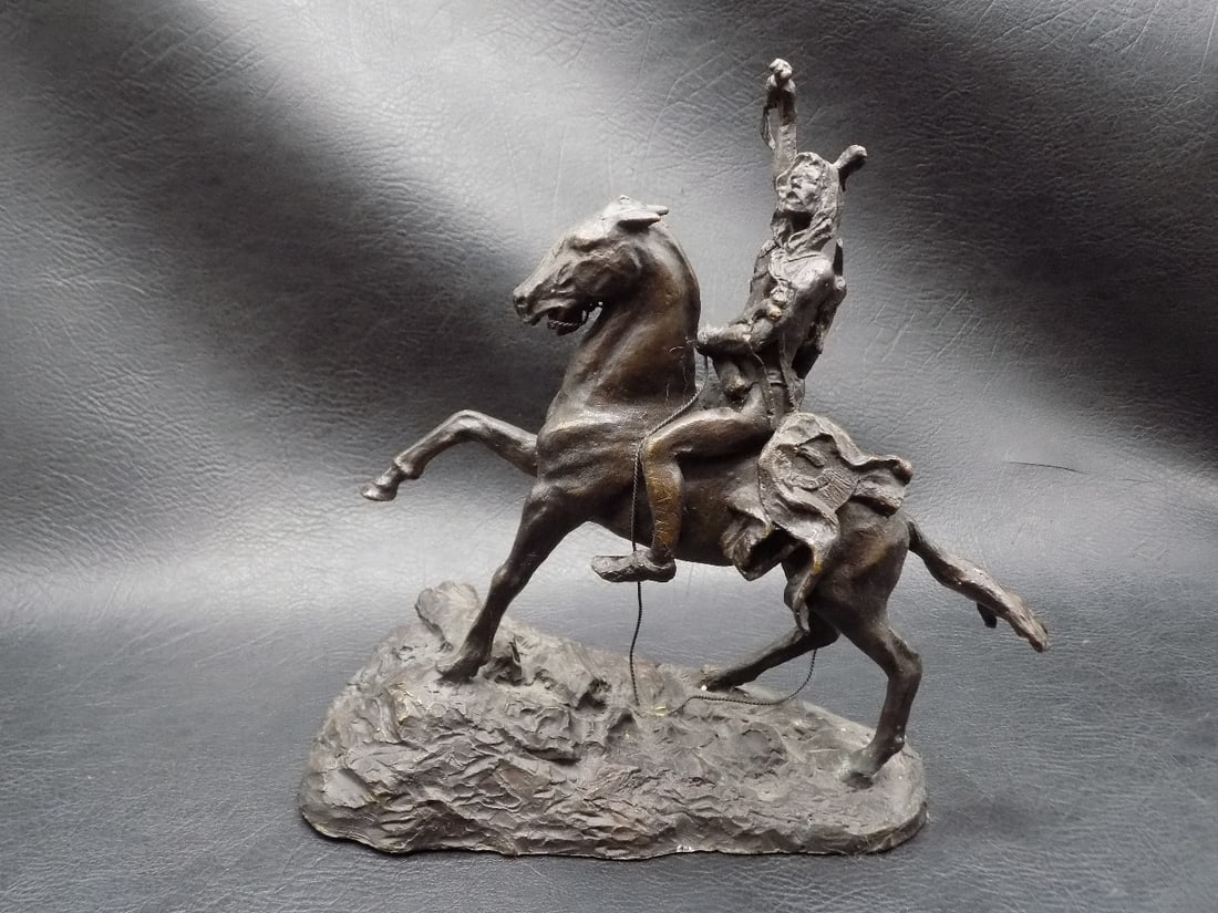 Signed Remington bronze from Frederic Remington Museum The Scalp (1 of 6)