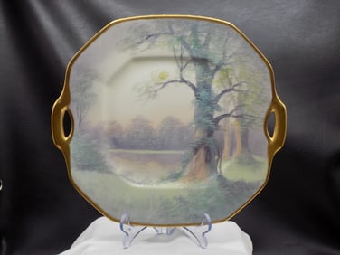 Lovely antique hand painted Pickard cookie tray or desert plate