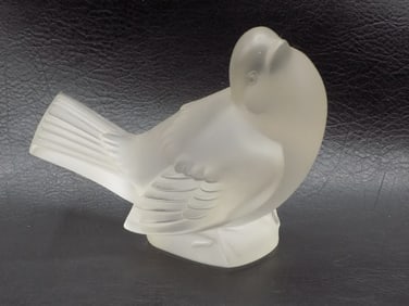 Vintage signed R Lalique art glass bird