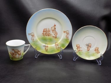 Vintage Rose O Neill Kewpies Childs breakfast set