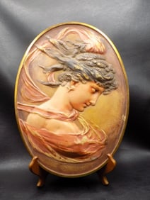 Splendid antique Bradley and Hubbard Art Nouveau plaque