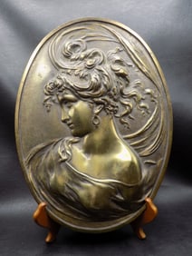 Splendid antique Bradley and Hubbard Art Nouveau plaque