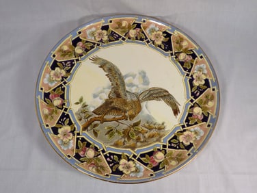 Magnificent large vintage Spode Woodland plaque with eagle