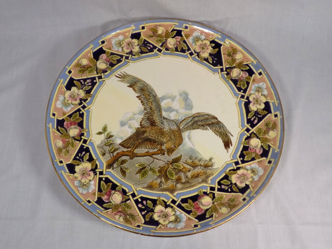 Magnificent large vintage Spode Woodland plaque with eagle (1 of 6)