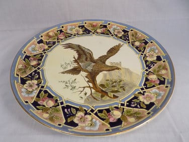 Magnificent large vintage Spode Woodland plaque with eagle